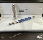 New! MontBlanc Meisterstück Glacier LeGrand Rollerball or Fountain Pen 164 Blue and Silver